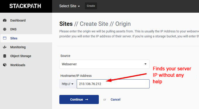 Stackpath server IP Stackpath server IP
