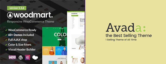 Avada vs Woodmart review Avada vs Woodmart comparison