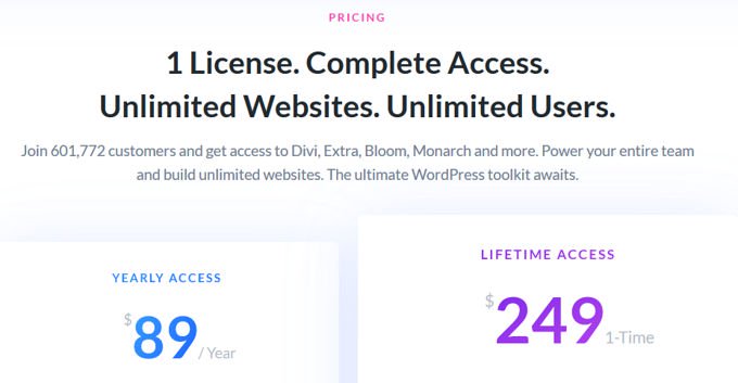 Divi prices Divi prices