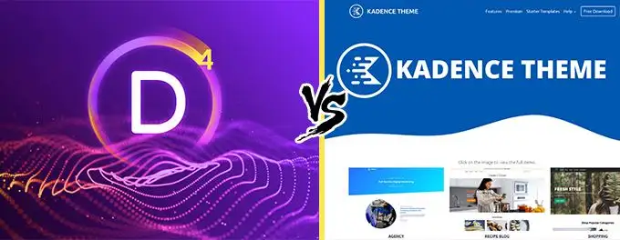 Divi vs Kadence comparison Divi vs Kadence
