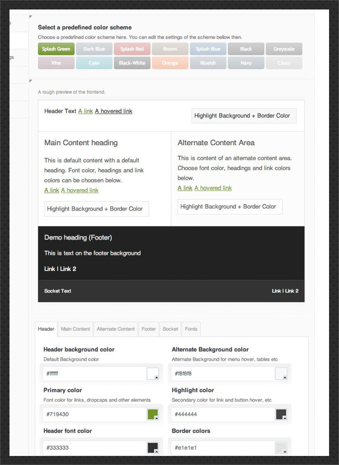 Enfold theme style generator