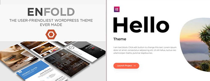 Hello vs Enfold comparison for WordPress themes