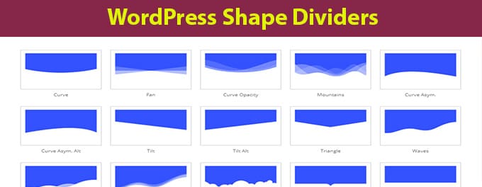 Incorporating Shape Dividers in WordPress
