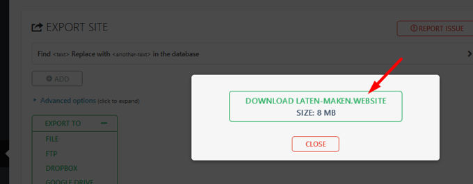 export Wordpress 2 export Wordpress 2