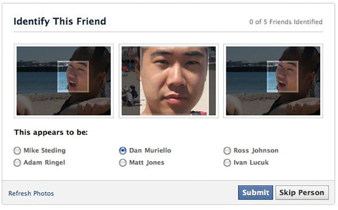 Facebook identifying friends Facebook identifying friends