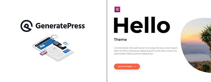 GeneratePress vs Hello Theme comparison