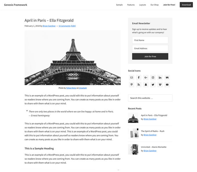 Genesis Framework review Open Source theme Genesis Framework Open Source theme