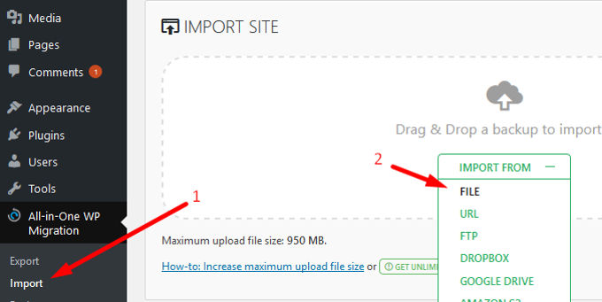 Wordpress import Wordpress import