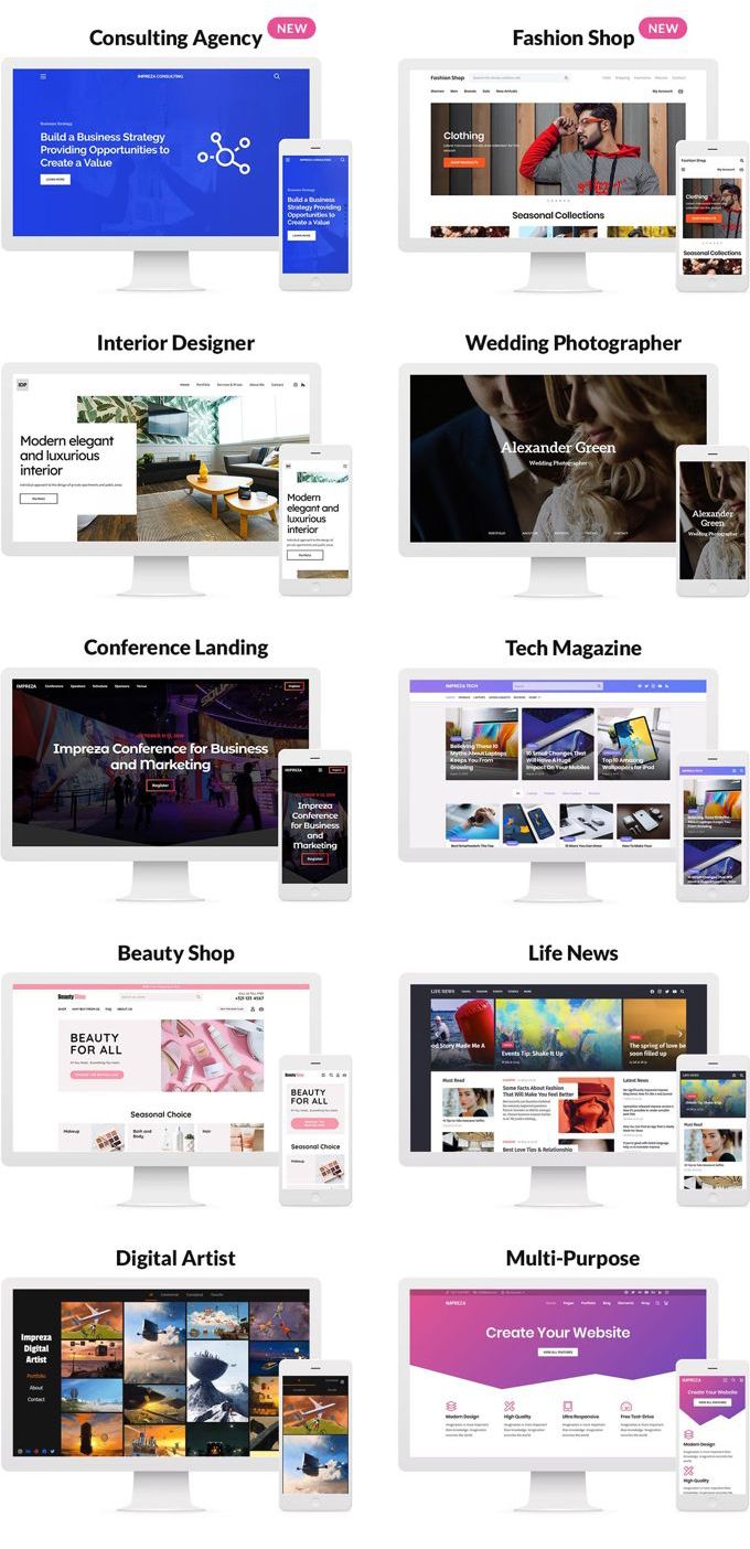 Impreza Theme installation ready demos Impreza Theme installation ready theme