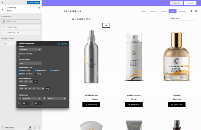 Jupiter customizer Woocommerce Jupiter customizer Woocommerce