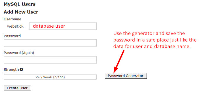 Database user Database user