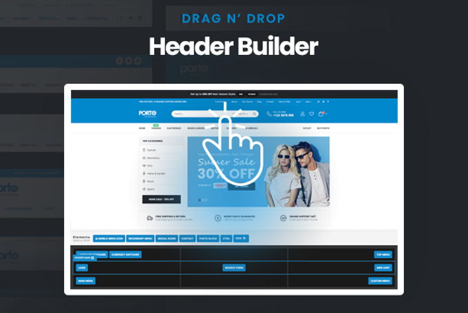 Porto review header builder Porto Theme review header builder