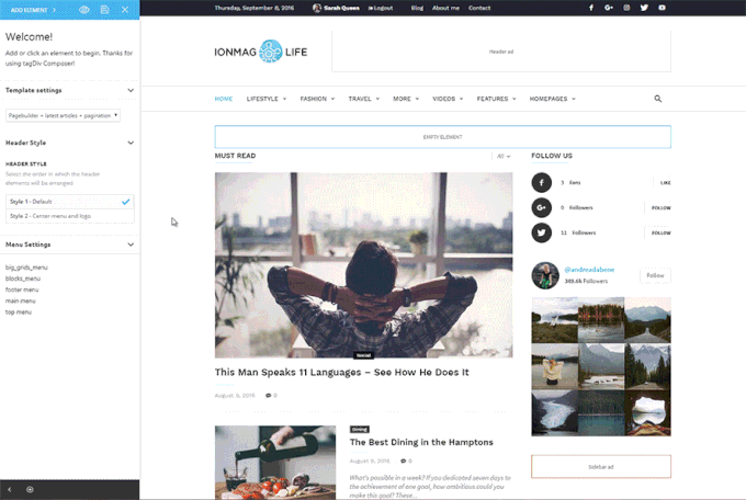 Tag-Div composer Tag-Div composer