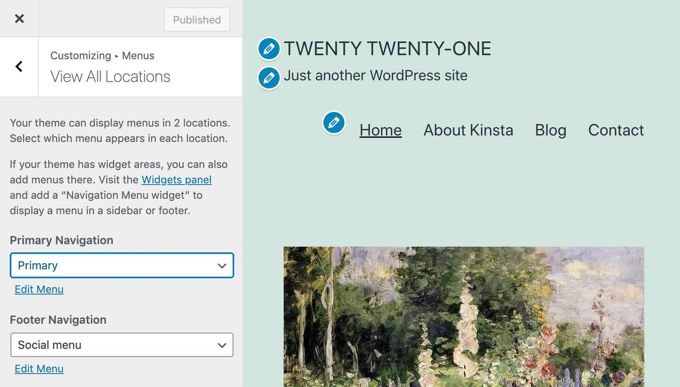 Twenty Twenty-One theme review navigation menus Twenty Twenty-One theme review navigation menus