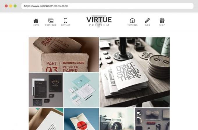 Virtue Theme Portfolio and Image Grids