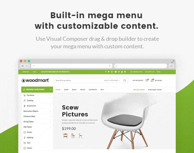Woodmart theme review mega-menu Woodmart theme review mega-menu