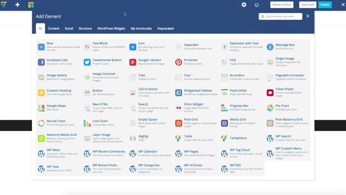 WP Bakery PageBuilder review Elements WP Bakery PageBuilder review Elements