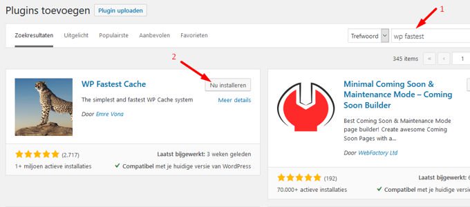WP fastest Cache install backend wordpress WP fastest Cache install backend wordpress