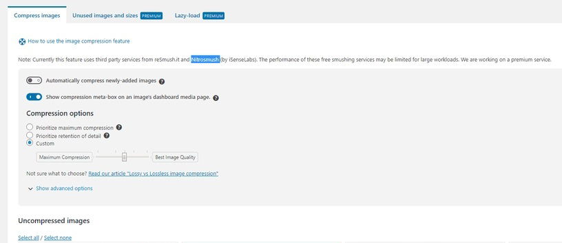 WP-Optimize compress images WP-Optimize compress images